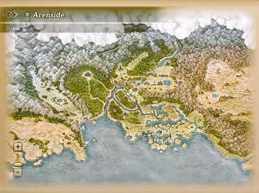 The World Map of Eiyuden Chronicle: Hundred Heroes