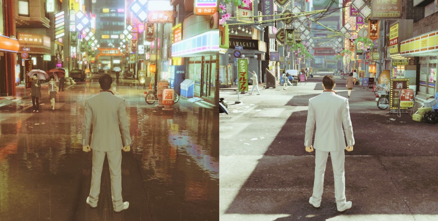 Tenkaichi Street in Yakuza Kiwami and in Yakuza 0