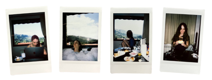 Four instax pictures of Val’s birthday